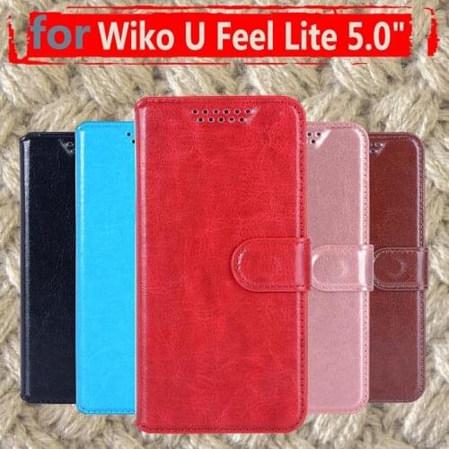 Luxury Cases For Wiko U Feel Lite Case Fashion Pu Leather Flip Cover Capa For Wiko UFeel Lite 5.0" Fundas Coque Stand Case