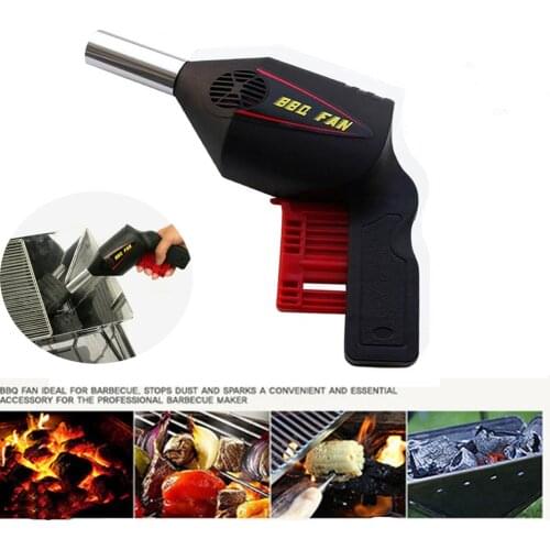 Handheld Electric BBQ Fan Air Blower Outdoor Camping Picnic Grill Barbecue Cooking Tool