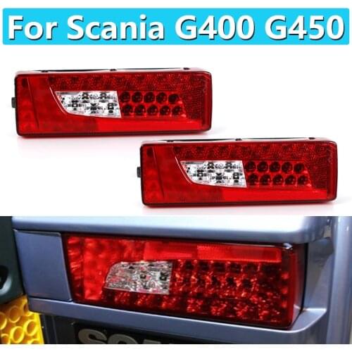 24V LED Tail Light Combination Rear Lamps For Scania G400 G450 Heavy Truck Right Left Taillights 2380954 2241859 with buzzer