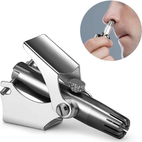 Nose Hair Trimmer for Men Stainless Steel Manual Trimmer for Nose Vibrissa Razor Shaver Washable Nose Ear Hair Trimmer New