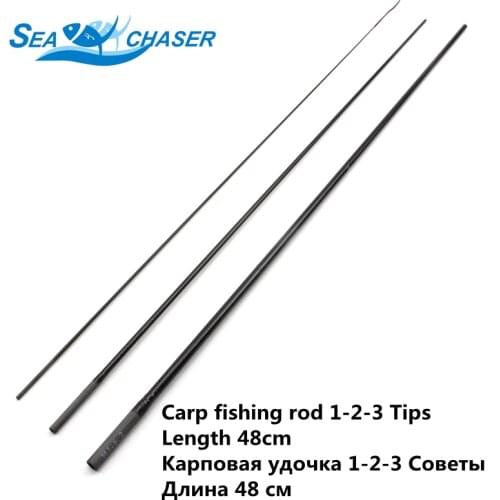5pcs Carp fishing rod 1-2-3 Tips 48cm Diameter 44mm-63mm Fishing rod repair Carbon Fiber Telescopic Fishing Rod Accessories