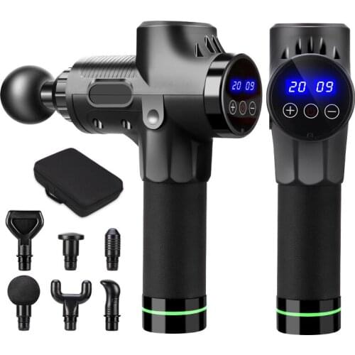 LCD Display Massage Gun Deep Muscle Massager Muscle Pain Body Neck Massage Exercising Relaxation Slimming Shaping Pain Relief