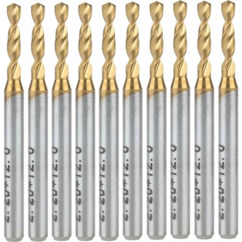 10x Titanium Nitride Coated Carbide PCB CNC Drill Bits Router 2.2mm
