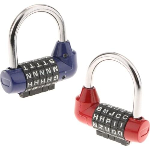 2 Pieces Letters Combination Travel Security Code Luggage Lock Resettable Password Padlock For Toolboxes Suitcases