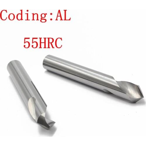 90 Degree Aluminum 1PC HRC55 3MM 4MM 5MM 6MM 8MM 10MM 90 Degree Spot Drill Bit for Machining Hole Drill Chamfering Tools