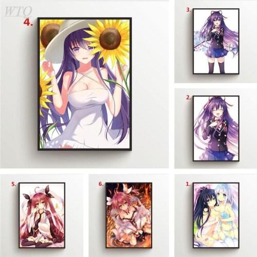 Date A Live Tohka Yatogami Itsuka Kotori Anime Posters Wall Poster Canvas Painting Wall Decor Poster Wall Art Picture Home Decor
