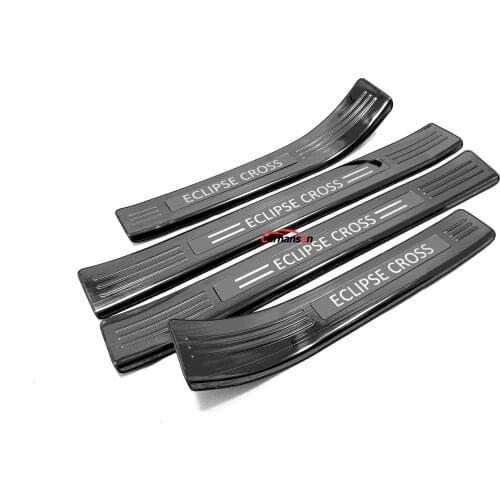 Car Styling For 2018 Mitsubishi Eclipse Cross Stainless Door Sill Protector Cover Scuff Plate Trims Auto Accessories Stickers