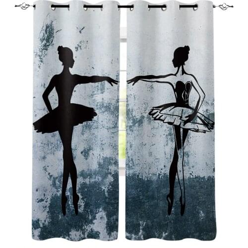 Ballet Dancer Danced Wall Window Curtains for Living Room Bedroom Kitchen Modern Curtains Home Decoration Drapes Blinds