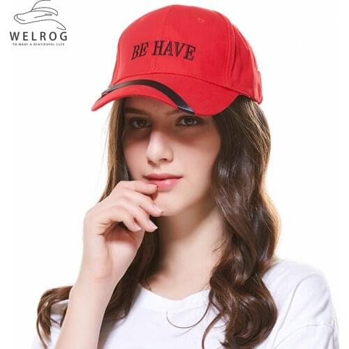 WELROG Letter Embroidery Sport Visor Hats Fashion Striped Ferrule Baseball Caps Elegant Ponytail Curved Brim Snapback Caps