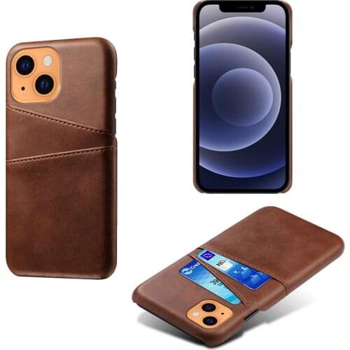 Suitable for iPhone 13mini mobile phone case, calf pattern card case, leather mobile phone case, protective case, sticking case