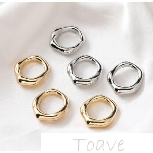 Color-preserving electroplating simple and versatile irregular golden silver hollow frame pendant diy material accessories