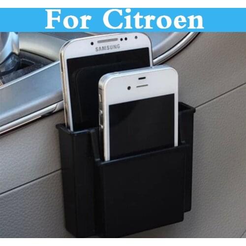 Car Cell Phone Holder Charge Box Holder Pocket Organizer Seat Bag For Citroen C4 Cactus C5 C6 C2 C1 C3 C4 C4 Aircross Car Style