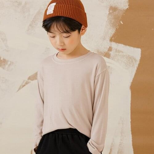 Childrens Cotton T Shirt 2021 Spring Autumn Kids Long Sleeve Bottoming Shirt Boys Girls Casual Loose Soft Tshirt Baby Clothes