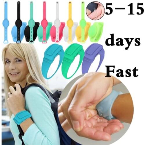 Hand Sanitizer Dispenser Wristband Silicone Bracelet Hand Dispenser Wearable Wash Hand Sanitizer Dispenser Pumps Wristband