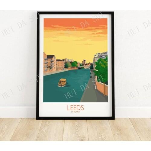 Leeds Print England Travel Poster | Wall Art | Travel Poster | Artwork | Art Print Gift Idea