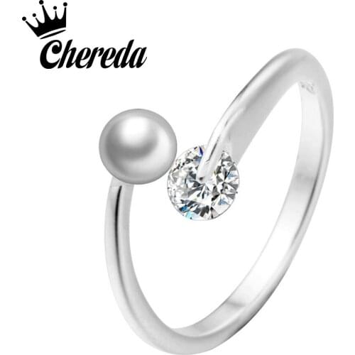 Chereda Geometric Round Rings for Women Elegant Office Lady Minimalist Vintage Midi Ring Knuckle Jewelry Gift