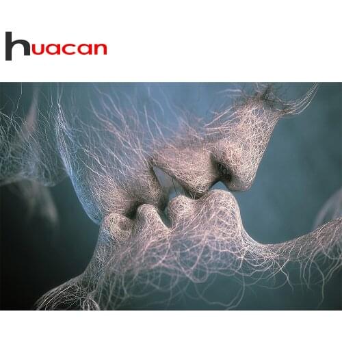 Huacan 5D Diamond Painting New Arrivals Couples Kiss Full Diamond Embroidery Mosaic Portrait Rhinestone Pictures Home Decor