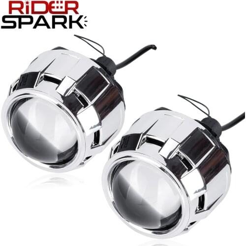 2.5Inch BiLED Lens Angel Eyes Projector Headlight H4/H7/9005/9006/HB3/HB4 LED Car Auto Diode Light Retrofit Accessories KQ 6000K