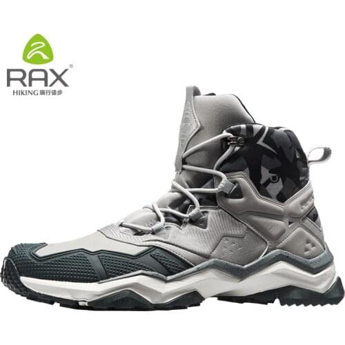 Rax Men Waterproof Hiking Boots Outdoor Professional Mountain Trekking Shoes Leather Tactical Boots for Men Light Hiking Shoes