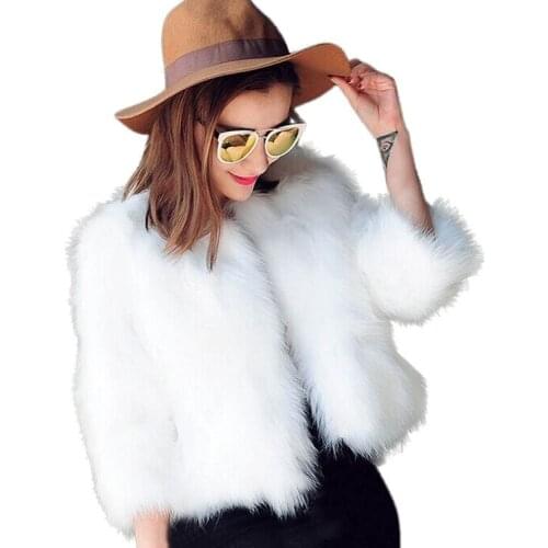 Europe and the United States autumn new large size womens fur womens coat short style imitation fox fur winter warmth