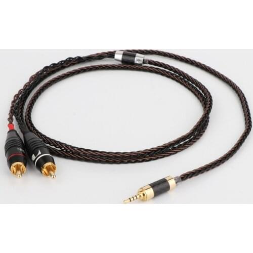 Preffair Hifi 2.5mm TRRS Balanced to 2 RCA Male Cable For Astell&Kern AK100II,AK120II,AK240, AK380,AK320,DP-X1