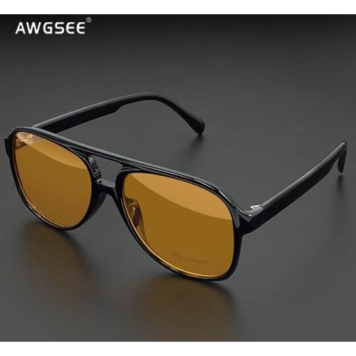 AWGSEE Classic Vintage Pilot Sunglasses for Women Men Large Square Frame Retro 70s Luxury Women Sunglasses UV400 Oculos De Sol