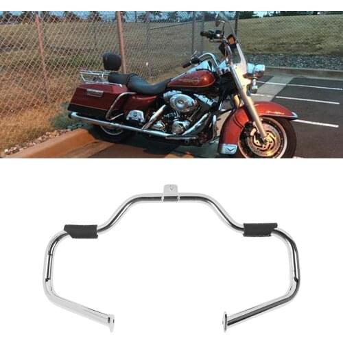 Chrome Triple Plating Mustache Engine Guard Protector Crash Bar Highway For Harley Touring Road King Street Road Glide 1997-2008