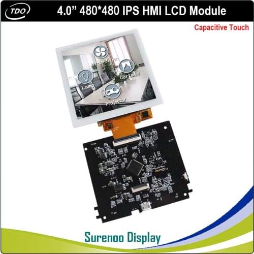 4.0" inch 480*480 HMI Smart Intelligent IPS TFT LCD Module Display Screen with Capacitive Touch Panel for Smart Home