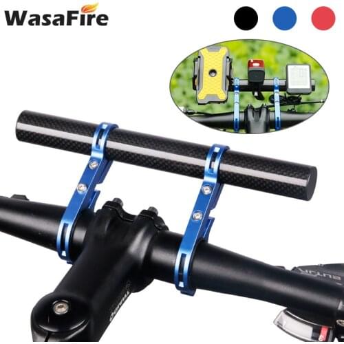 20cm Bicycle Handlebar Extender Carbon Fiber Bike Expander Tube Speedometer Mount Headlight Lamp Holder Phone Stand Bracket