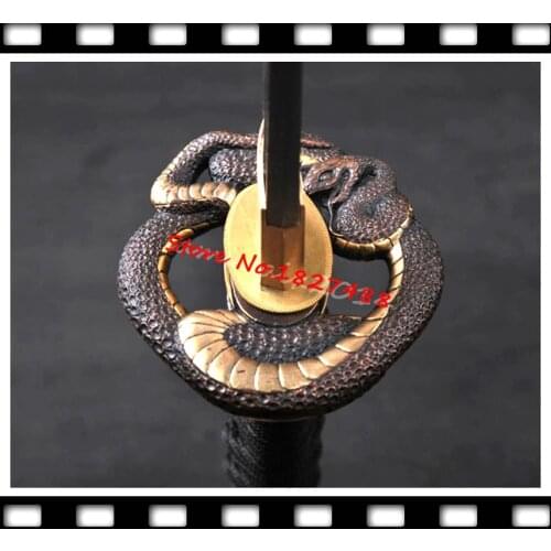 Japanese Sword Copper Accessories Tsuba Unique Snake Design Guard For Katana Wakizashi Tanto