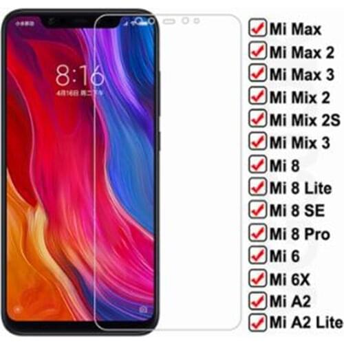 9D Full Cover Tempered Glass For Xiaomi Mi 8 SE A2 Lite Mix 2 2S 3 Protective Glass Film On the Mi 6 6X Max 2 3 Screen Protector