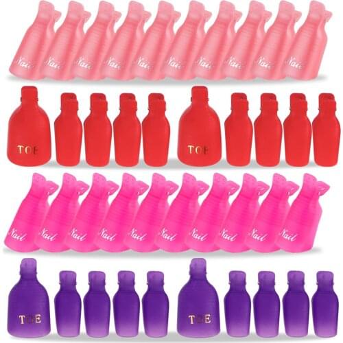 Nail Art Soak Off Cap Clips Pedicure UV Gel Nail Polish Remover Cleaner Wraps For Manicure Plastic Tools Fingers And Toes Toe