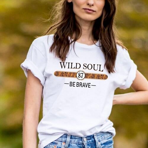 Feminist t-shirt Vintage Leopard Print Women White Basic tops & tees Letter womens tee shirts Cool Punk Girl