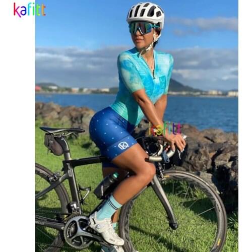 Macaquinho Ciclismo Feminino Kafitt Female Cycling Monkey Short Sleeve Summer Cycling Overalls Clothes On Sale 20D Gel