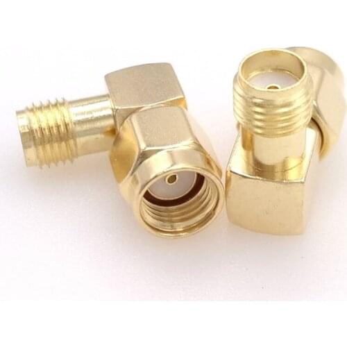 10pcs SMA Female Jack To RP-SMA Male Plug Right Angle Connector Adapter