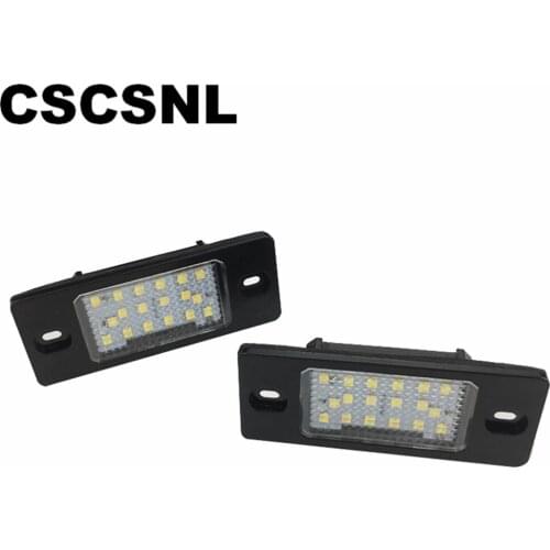 2pcs 18 LED Number License Plate LED Light Lamp For Porsche Cayenne VW GOLF 5 Touareg Triple Canbus Auto Tail Lighting Source