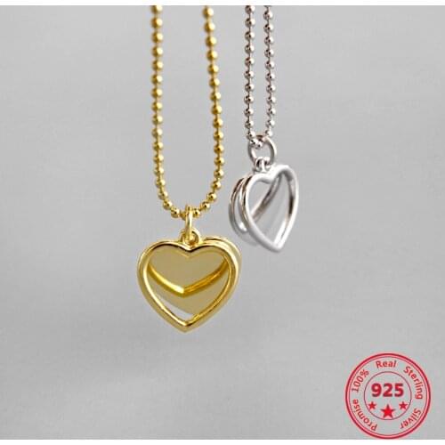 2019 New Arrival 925 Silver Fashion Creative Heart Pendant Necklace Women Jewelry