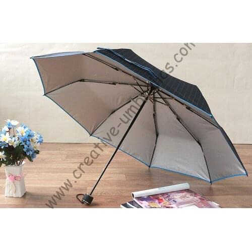 3lots get 1lot free)Ox carbon anti-thunder fiberglass windproof velvet parasol Anti-UV business compact pocket folding umbrella