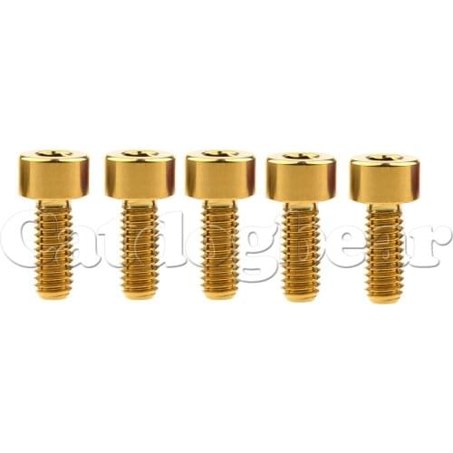 Catdogbear 5 Pcs Titanium Bolts M4x10 12mm DIN912 Allen Key Ti Screws for Bicycle Stem Bolt Fasteners