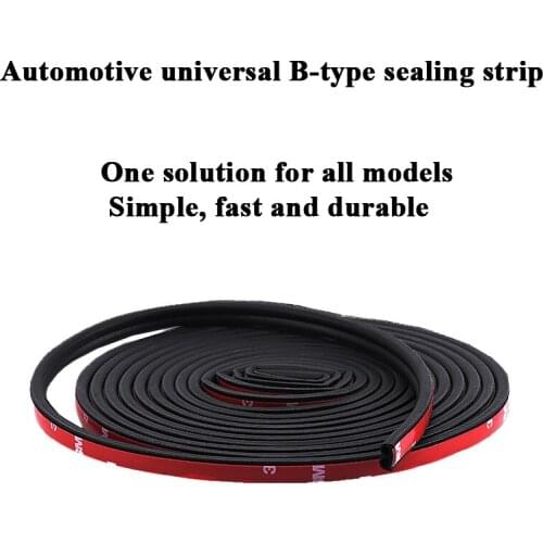 Car Seal Strips Sticker B Shape Weatherstrip Rubber Seals Sound Insulation Sealing Automobiles Interior Accessories