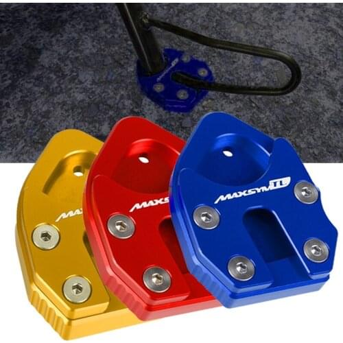 Motorcycle Side Stand Enlarger Kickstand Foot Enlarge Plate Extension CNC Aluminum Accessories For SYM MAXSYM TL 500 2019-2021
