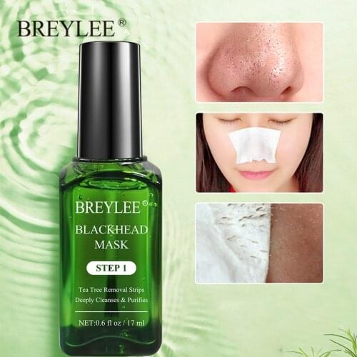 BREYLEE Remove Blackhead Acne Serum Tearing Face Mask Gentle Suck Out Acne Oil Control Essence Cleansing Pore Nose T Zone Care