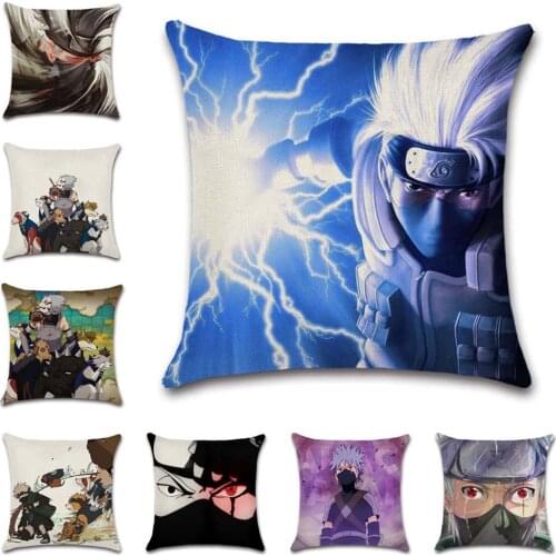 Anime Kakashi Eyes Sharingan dog Ninja Cushion Cover decorative Home sofa chair car seat friend bedroom kids boy gift pillowcase
