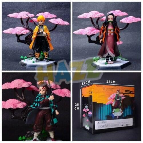 Demon Slayer: Kimetsu no Yaiba Kamado Nezuko Agatsuma Zenitsu Figure Model Toy Collection In Box