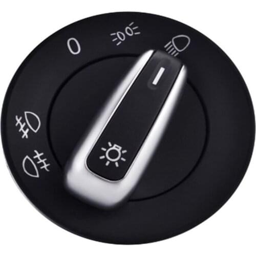 For Golf Jetta MK5 MK6 Passat B6 B7 CC Touran Chrome Auto Headlight Switch Fog Head Light Lamp Knob 5ND941431A