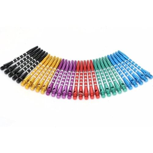 Sports 30Pcs Darts Shafts For Professional Aluminum Colorful 50mm Length Harrows Throwing Toy Darts Shafts