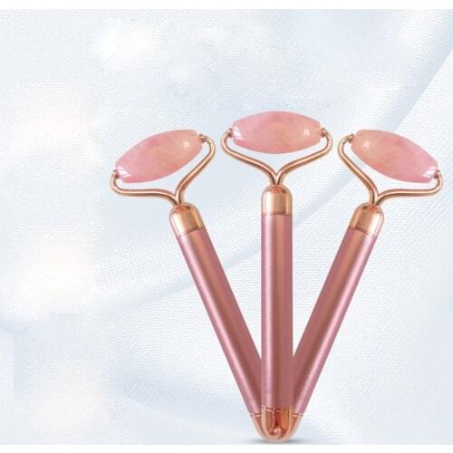 Electric Jade Roller Facial Massager Rose Quartz Roller Beauty Bar Face Massager for Skin Care