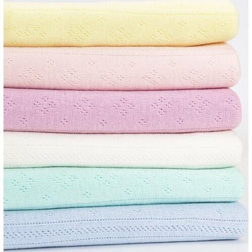 185x50cm Stretch Knitted Fabric By the half Meter Rib Cotton Single Jacquard Fabric Can Sew Baby Hakama And Headscarf