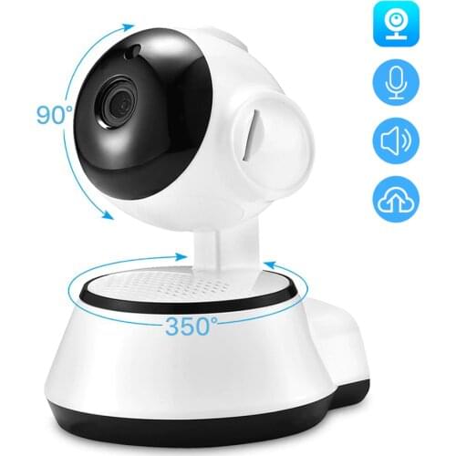 Hamrolte 720P Mini Wireles Wifi IP Camera Nightvision Two Way Audio Motion Detection Remote Access P/T Baby Monitor V380