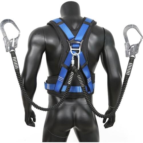 Carabiner Buckle High Altitude Work Climbing Wearable Anti-Drop Rope High Altitude Protection Safety Elastic Buffer Sling